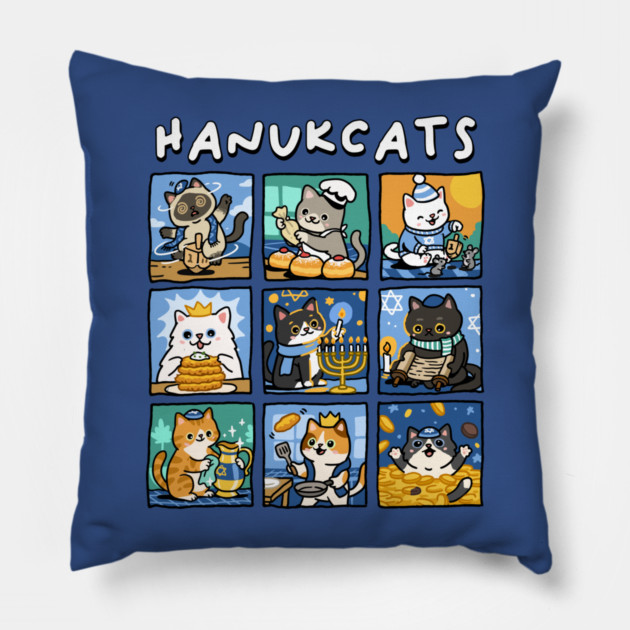 Hanukcats Pillow by GoshWow®