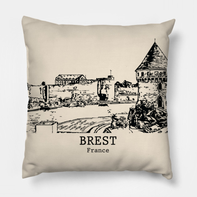 Brest - France Pillow by Lakeric