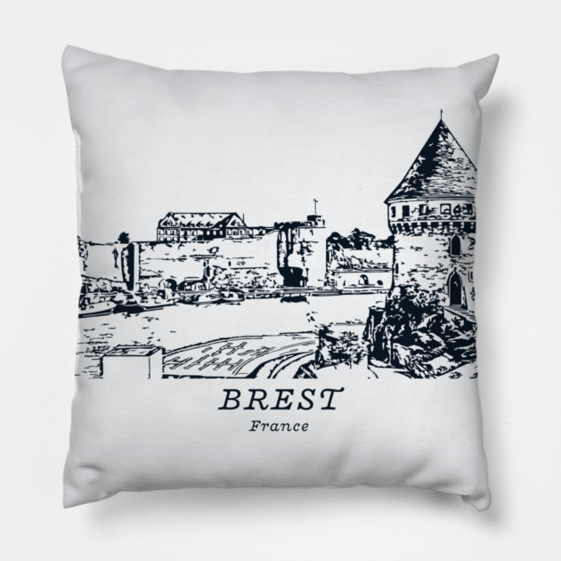 Brest - France Pillow by Lakeric