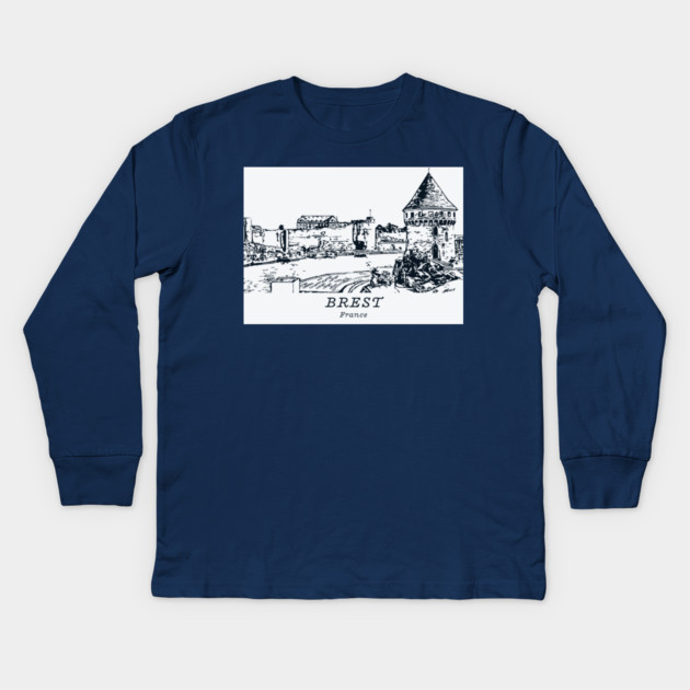 Brest - France Kids Long Sleeve T-Shirt by Lakeric
