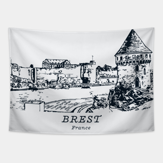 Brest - France Tapestry by Lakeric