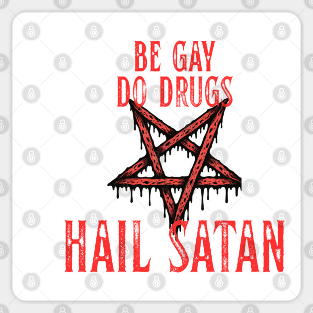 Satan Sticker by Low Life Shirts