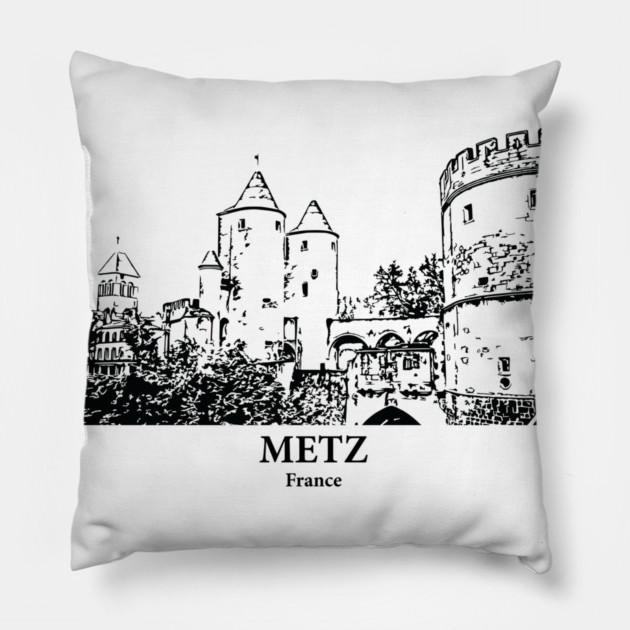 Metz - France Pillow by Lakeric