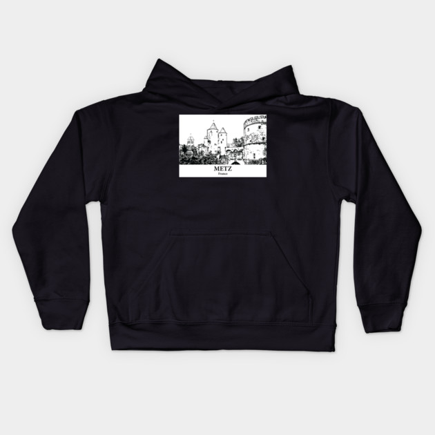 Metz - France Kids Hoodie by Lakeric