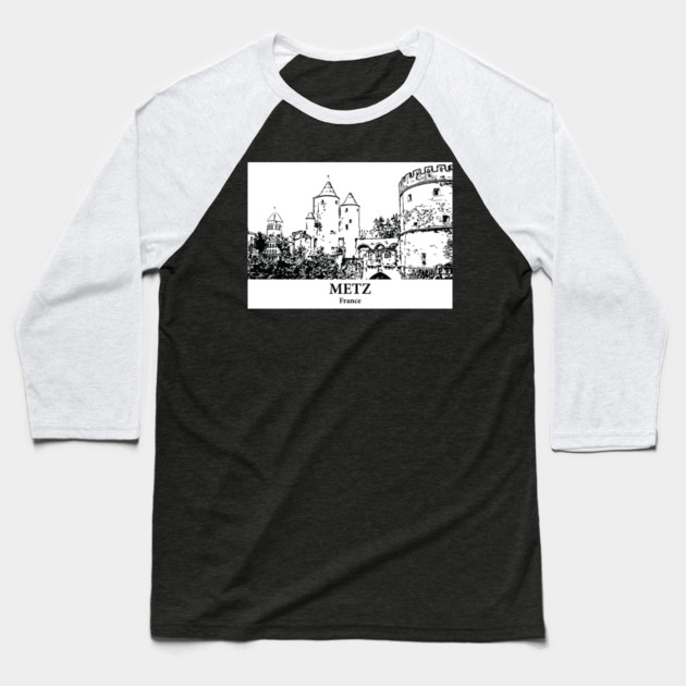 Metz - France Baseball T-Shirt by Lakeric