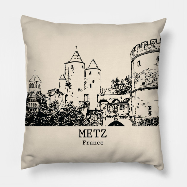 Metz - France Pillow by Lakeric