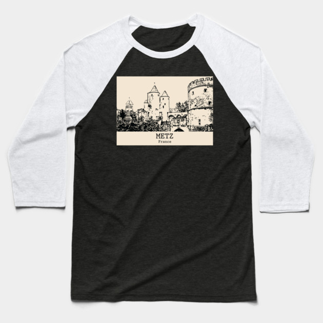 Metz - France Baseball T-Shirt by Lakeric