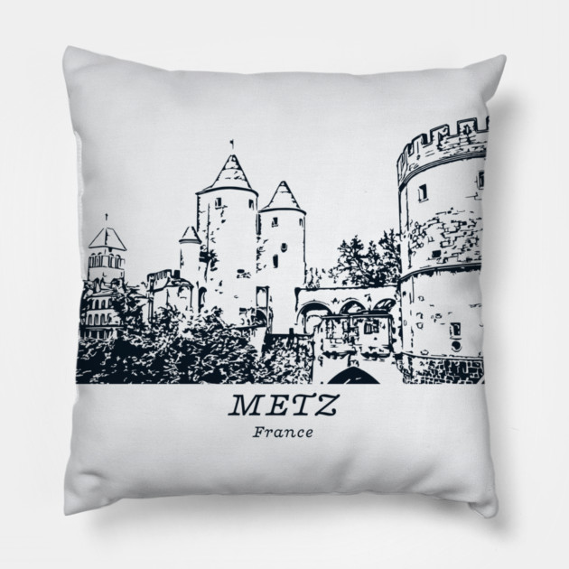 Metz - France Pillow by Lakeric