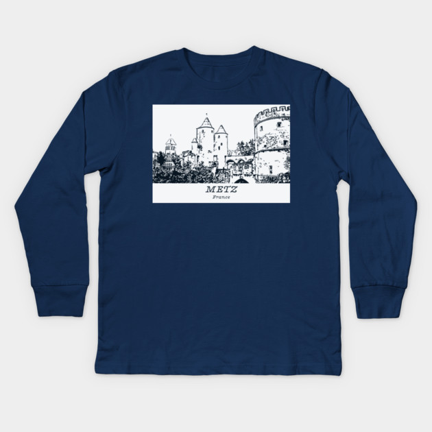 Metz - France Kids Long Sleeve T-Shirt by Lakeric