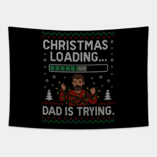 Christmas Loading... Ugly Christmas Gift Tapestry