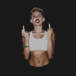 Vintage Miley Cyrus Jones Flipping the Bird T-Shirt