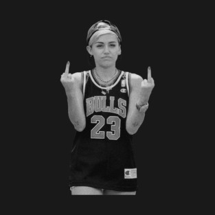 Bulls Miley Cyrus Jones Flipping the Bird T-Shirt