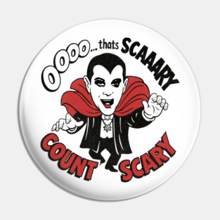 Count Scary Detroit Horror Host B Movies Pin