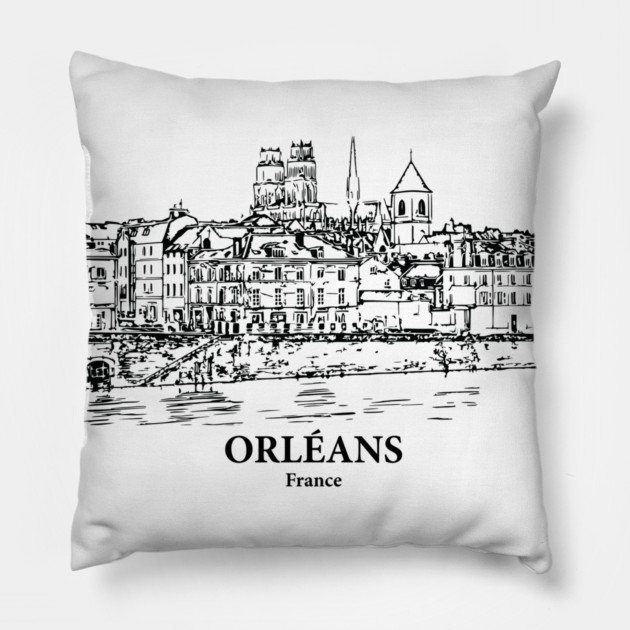 Orléans - France Pillow by Lakeric