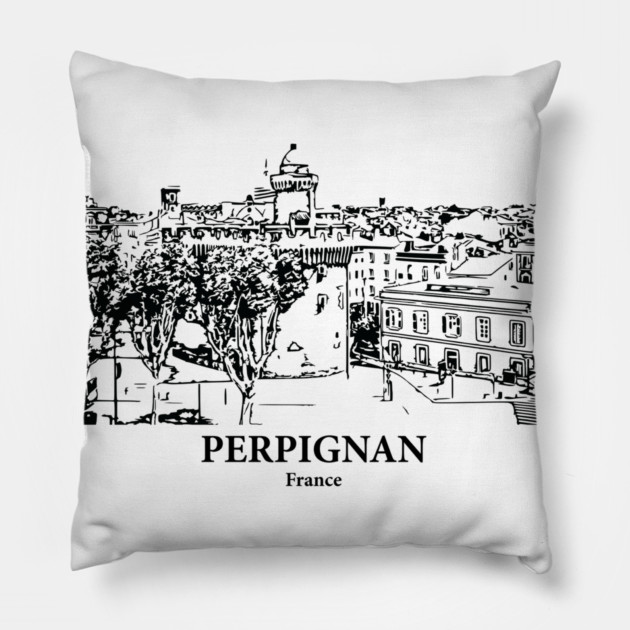 Perpignan - France Pillow by Lakeric