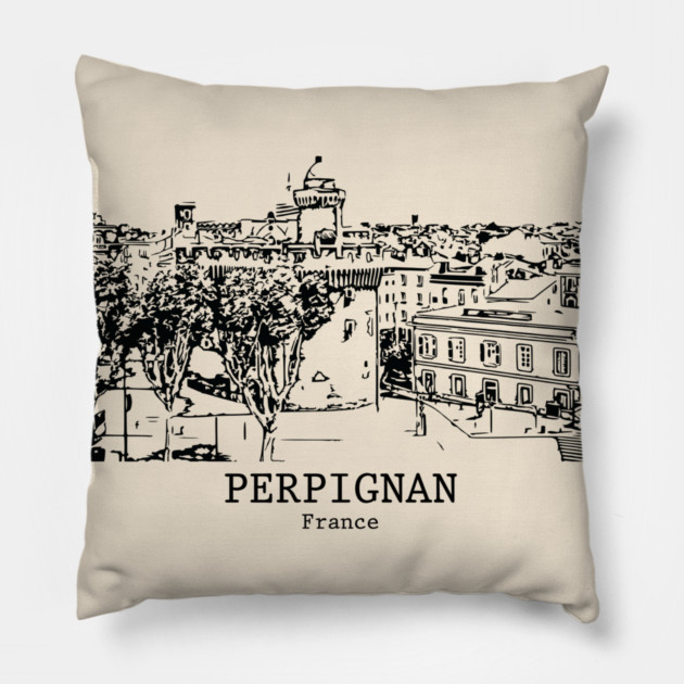 Perpignan - France Pillow by Lakeric