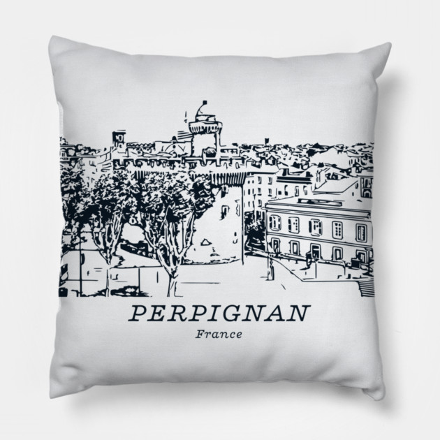 Perpignan - France Pillow by Lakeric
