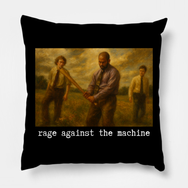 Rage Against Office Space Pillow by Low Life Shirts