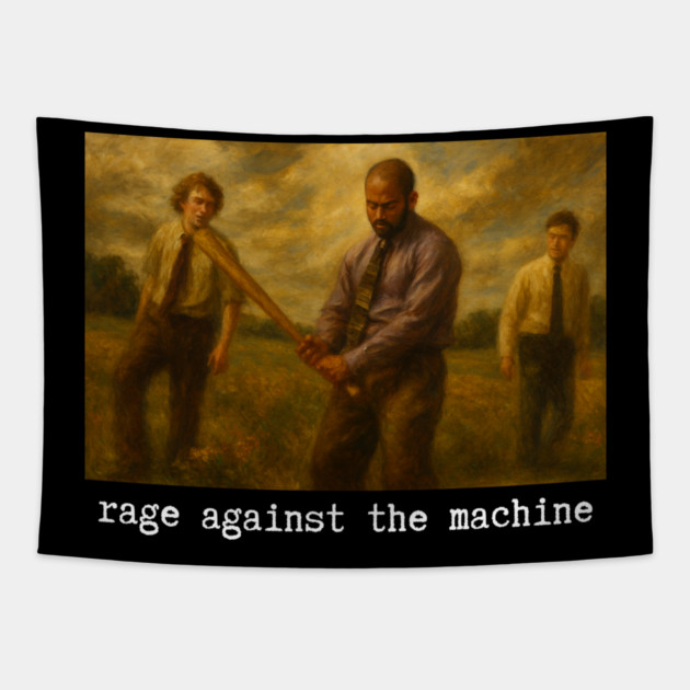 Rage Against Office Space Tapestry by Low Life Shirts