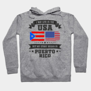 I May Live in the USA But My Story Began in Puerto Rico Hoodie