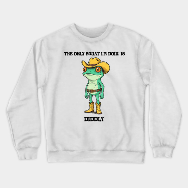 Squat Diddly Frog Crewneck Sweatshirt by TurnEffect