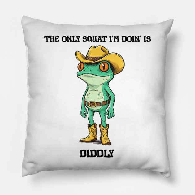 Squat Diddly Frog Pillow by TurnEffect