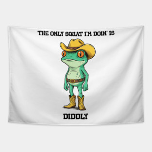 Squat Diddly Frog Tapestry