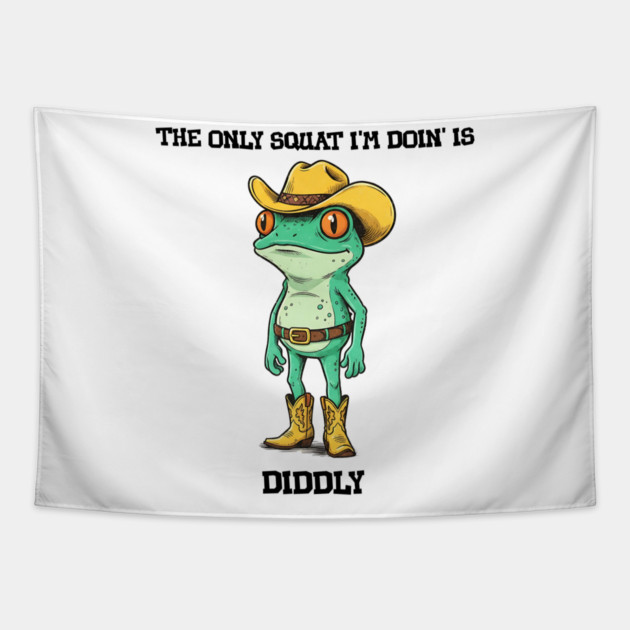 Squat Diddly Frog Tapestry by TurnEffect