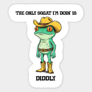 Squat Diddly Frog Magnet