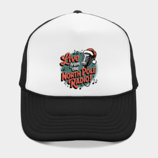 Live from the North Pole Radio – Vintage Christmas Broadcast Design Hat