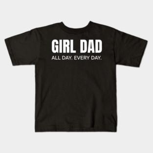 Girl Dad New Dad Baby Feet Cute Pregnancy Announcement Kids T-Shirt