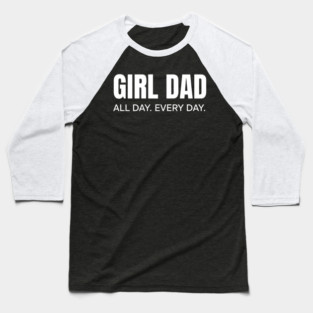 Girl Dad New Dad Baby Feet Cute Pregnancy Announcement Baseball T-Shirt