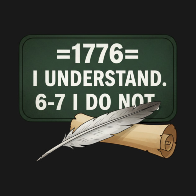 1776 I Understand 6 7 I Do Not Funny History Social Studies Teacher by ArtistTee ⭐⭐⭐⭐⭐