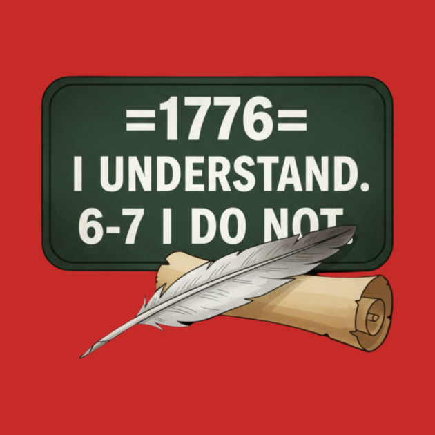1776 I Understand 6 7 I Do Not Funny History Social Studies Teacher by ArtistTee ⭐⭐⭐⭐⭐