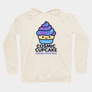 Cosmic Cupcake Dream Frosting – Cosmo Bites Kawaii Galaxy Dessert Design Hoodie