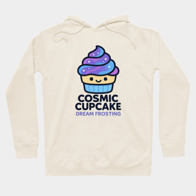 Cosmic Cupcake Dream Frosting – Cosmo Bites Kawaii Galaxy Dessert Design Hoodie by Anne Lee