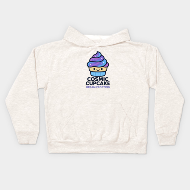 Cosmic Cupcake Dream Frosting – Cosmo Bites Kawaii Galaxy Dessert Design Kids Hoodie by Anne Lee