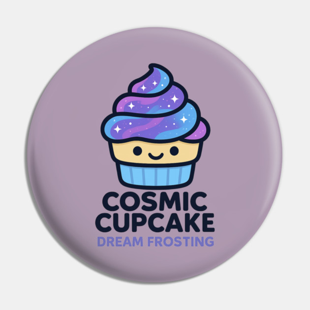 Cosmic Cupcake Dream Frosting – Cosmo Bites Kawaii Galaxy Dessert Design Pin by Anne Lee