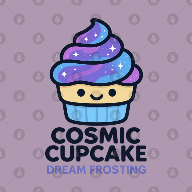 Cosmic Cupcake Dream Frosting – Cosmo Bites Kawaii Galaxy Dessert Design by Anne Lee