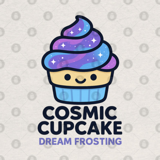 Cosmic Cupcake Dream Frosting – Cosmo Bites Kawaii Galaxy Dessert Design by Anne Lee
