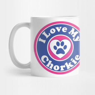 I Love My Chorkie Dog Heart I Love My Dog Pet Pets Puppy Sticker Stickers Decal Decals Mug