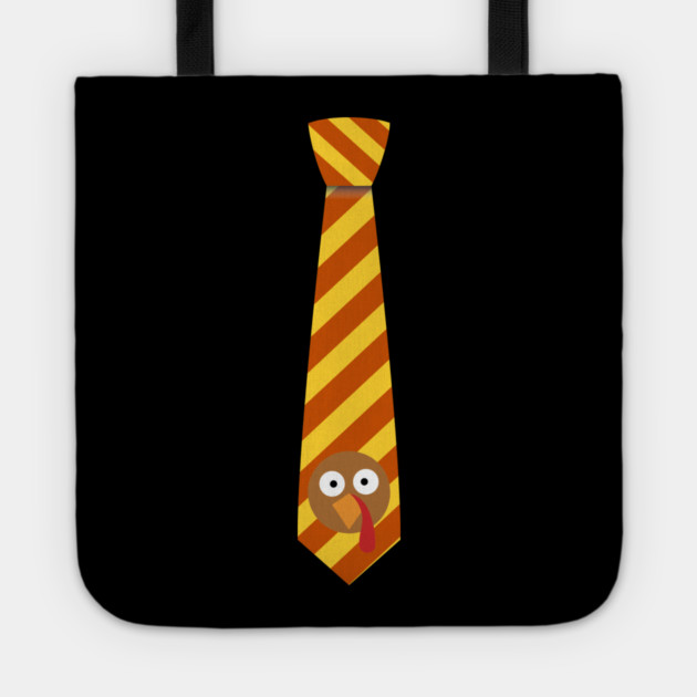 Striped Turkey Tie for Thanksgiving Fun Tote by Creatifly Graphic Tees