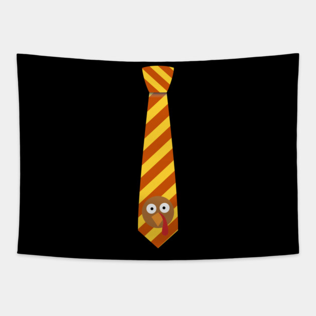 Striped Turkey Tie for Thanksgiving Fun Tapestry by Creatifly Graphic Tees