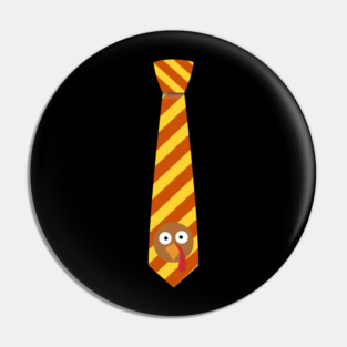Striped Turkey Tie for Thanksgiving Fun Pin