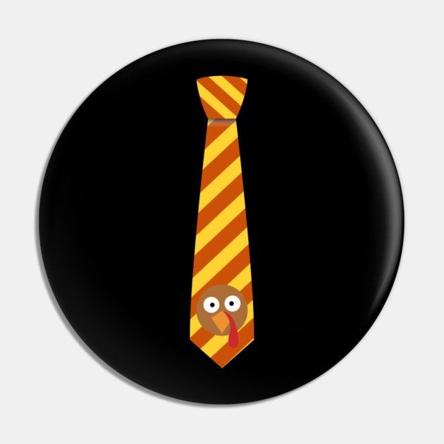 Striped Turkey Tie for Thanksgiving Fun Pin by Creatifly Graphic Tees