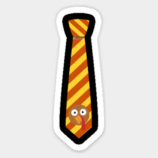 Striped Turkey Tie for Thanksgiving Fun Magnet