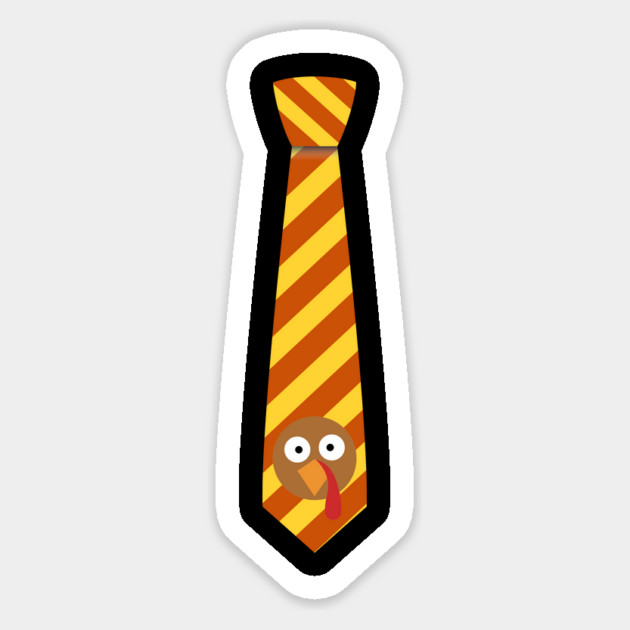 Striped Turkey Tie for Thanksgiving Fun Magnet by Creatifly Graphic Tees