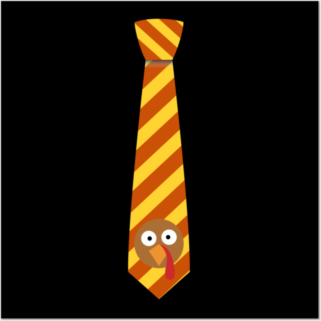 Striped Turkey Tie for Thanksgiving Fun Wall Art by Creatifly Graphic Tees
