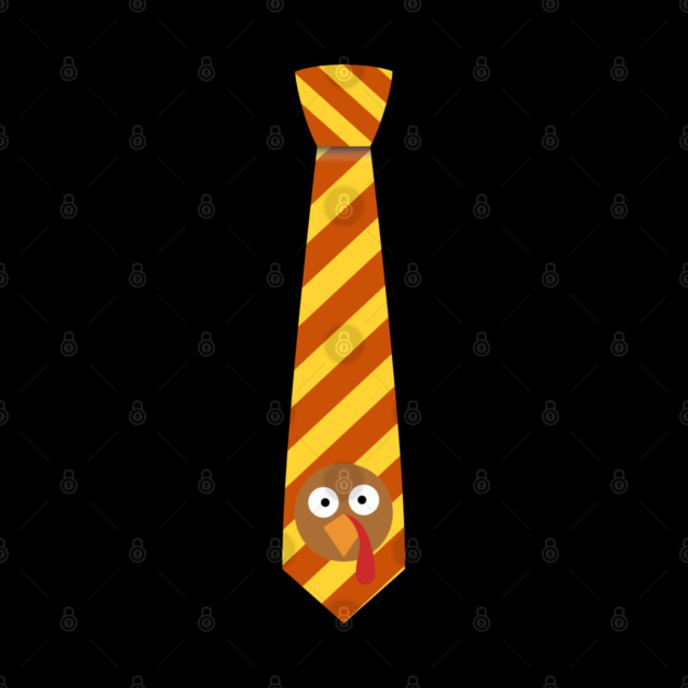 Striped Turkey Tie for Thanksgiving Fun by Creatifly Graphic Tees