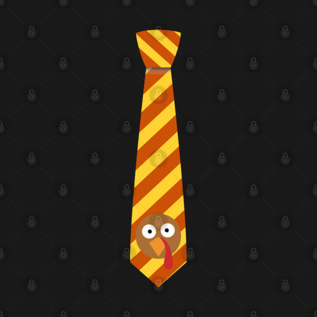 Striped Turkey Tie for Thanksgiving Fun by Creatifly Graphic Tees